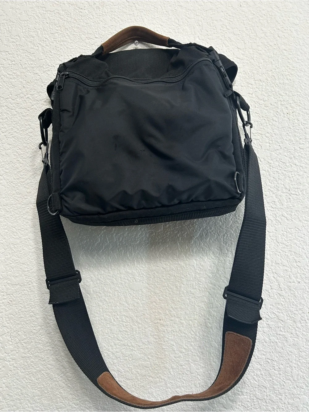 VTG Tamrac Convertible Camera Bag Backpack Black Nylon Suede Made In USA Padded